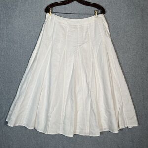 Ecologie Maxi Skirt Womens 10 white Linen Lined Cottagecore Beach Angel Pure